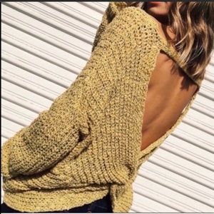 Twisted Open Back Sweater